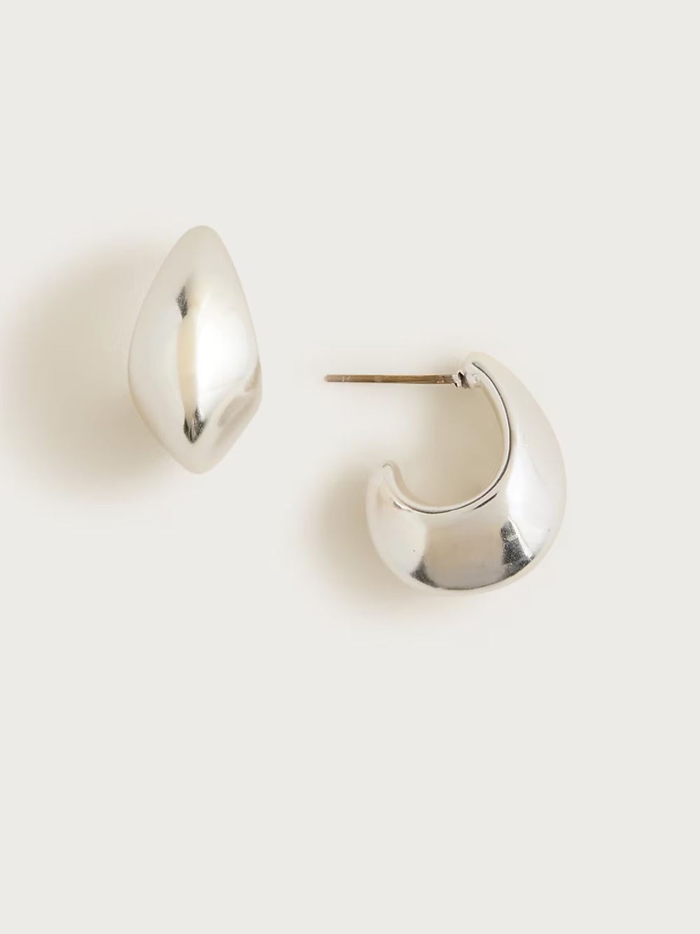 NWT J. Crew Sculptural Hoop Stud Earrings